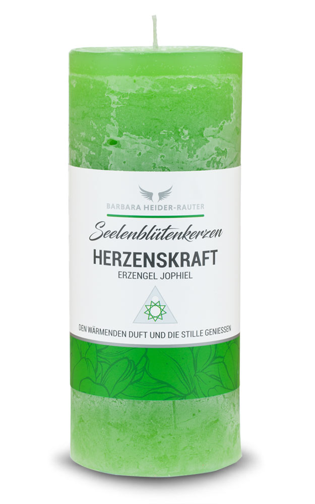 Seelenblütenkerze Herzenskraft in Grün