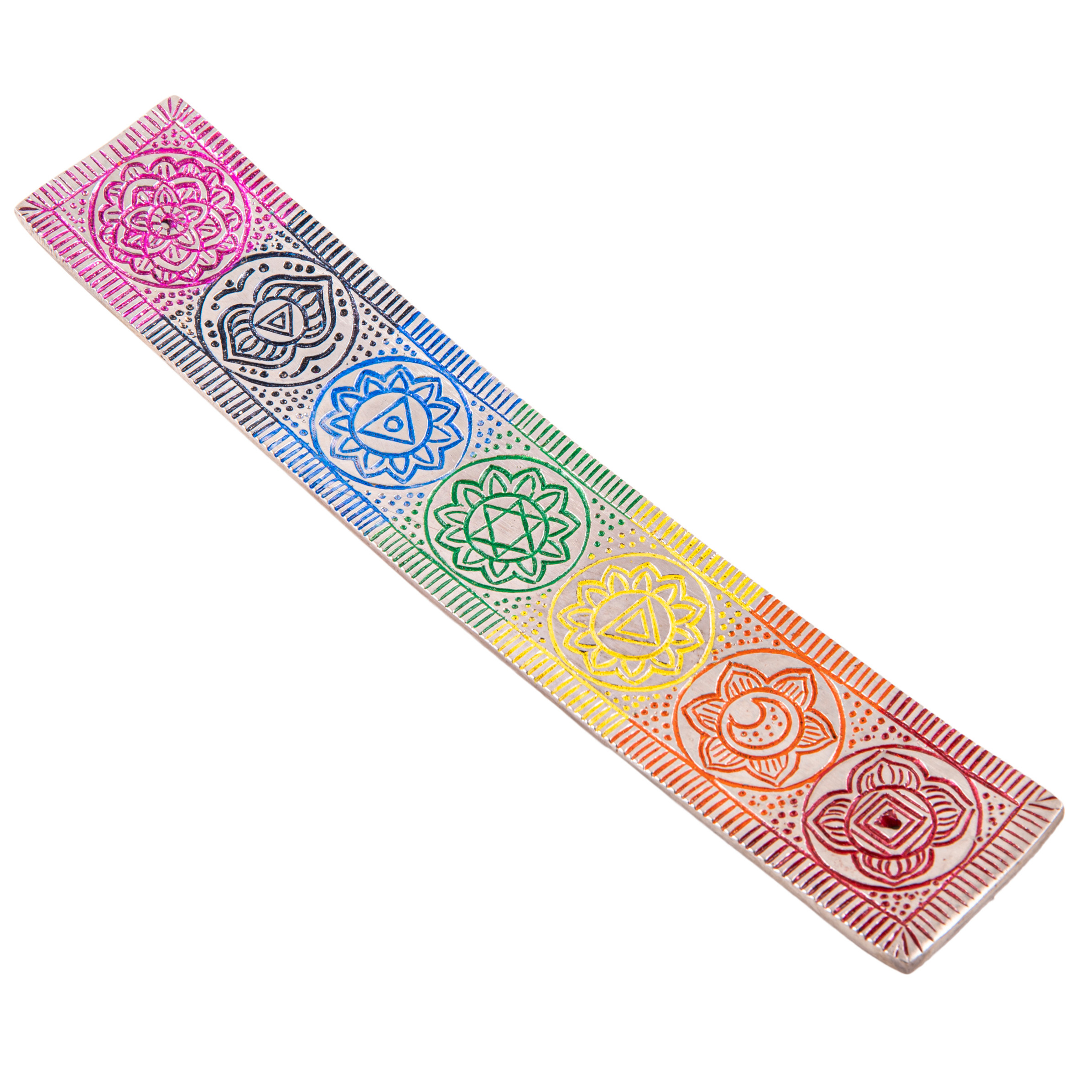 Chakra Räucherstäbchenhalter Weißmetall