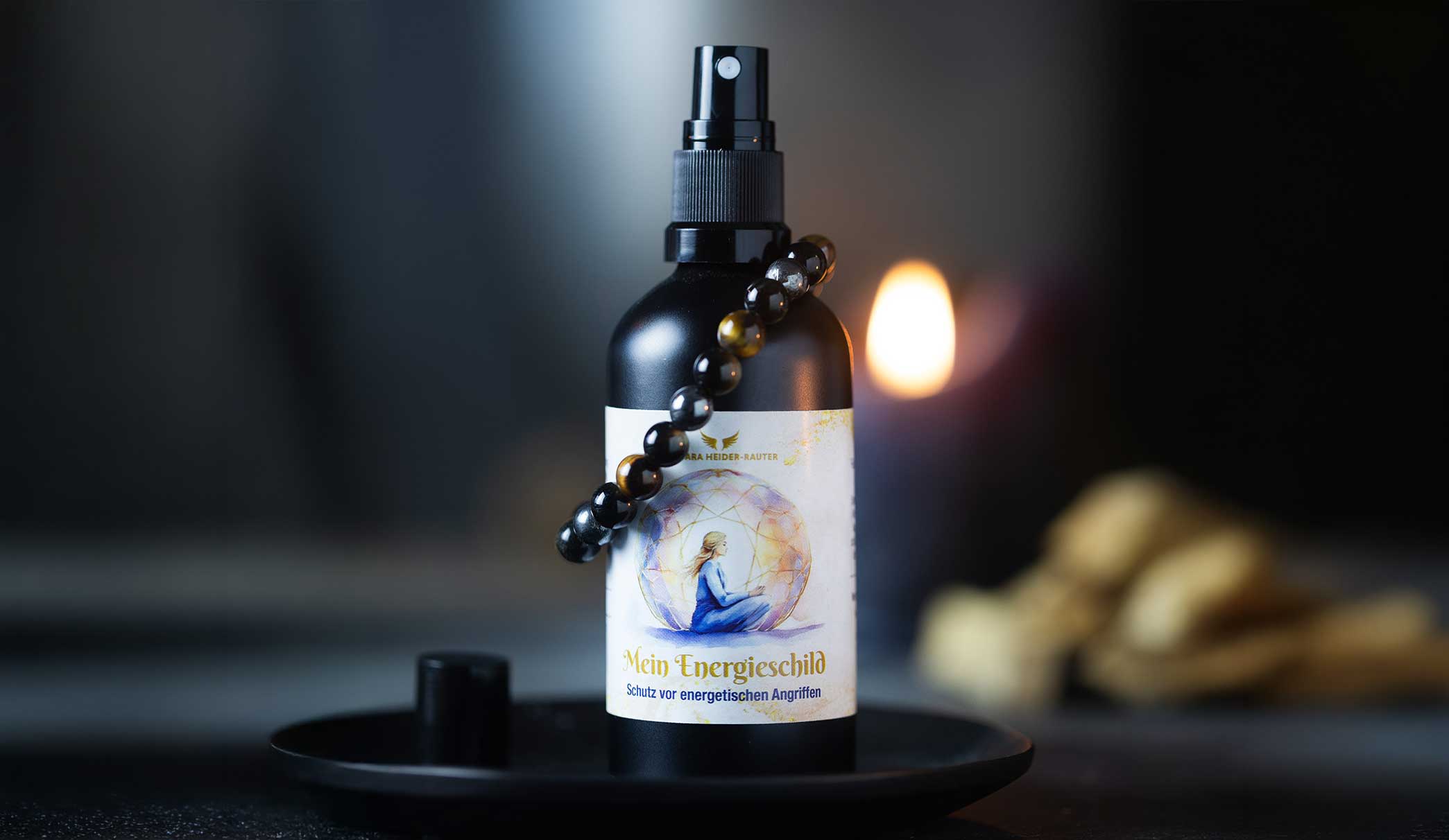 Mein Energieschild Ritualset mit Aura Spray und Kerze