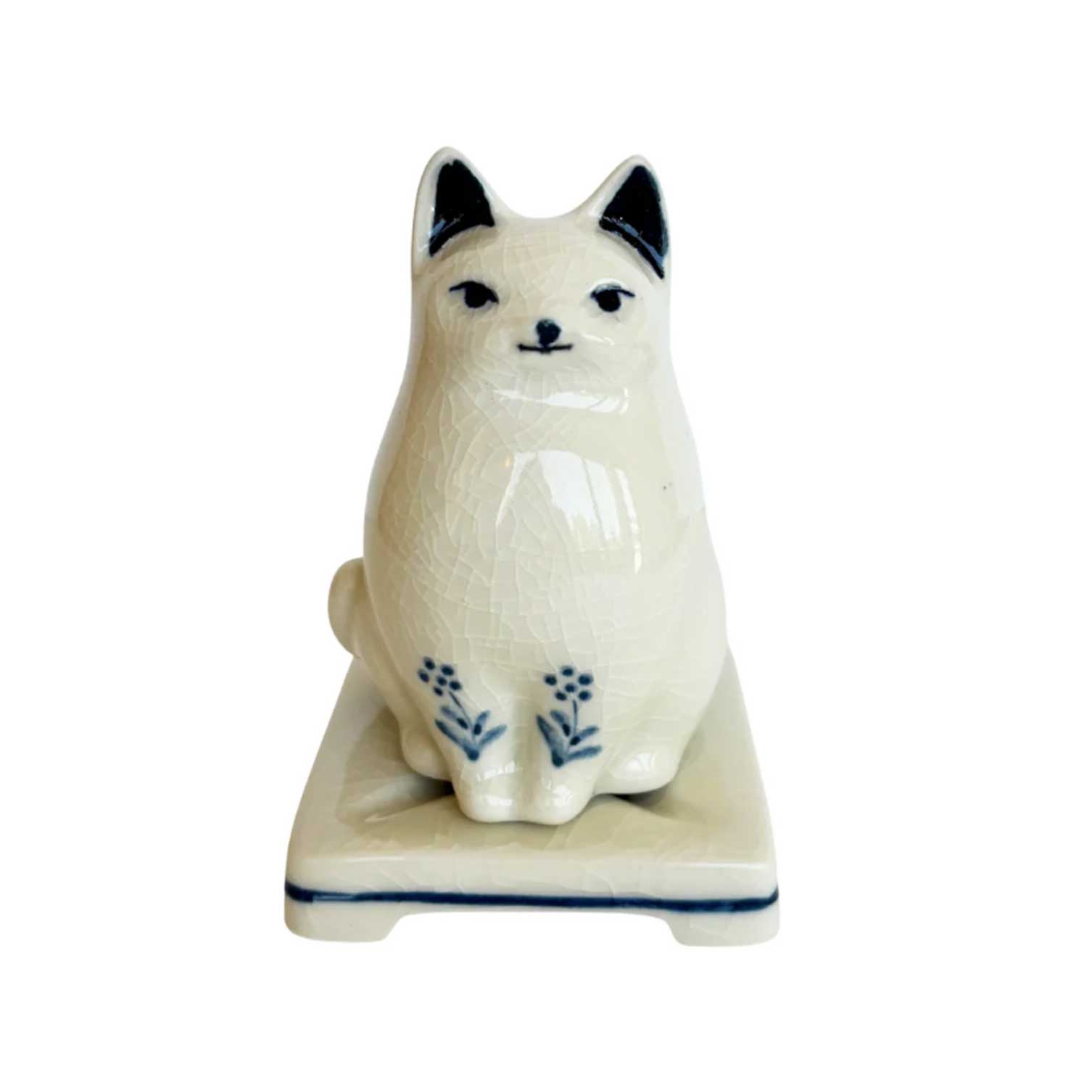 Nippon Kodo Räuchergefäß Katze Weiß aus Mino Keramik