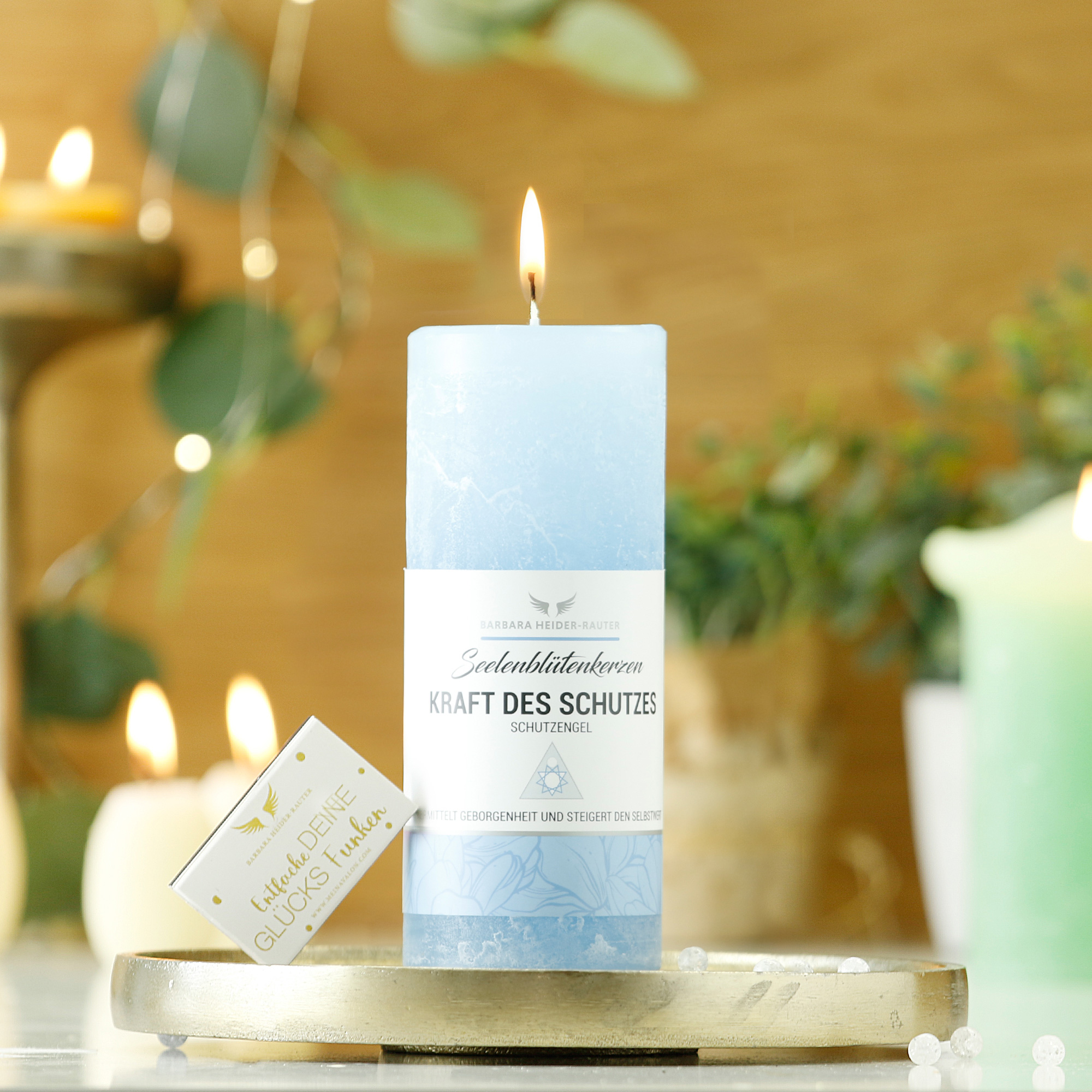 Seelenblütenkerze Kraft des Schutzes: Für ein Gefühl von Geborgenheit und Sicherheit