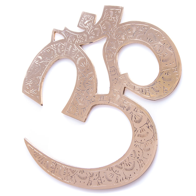 OM-Wandsymbol (Groß, Messing) – Die Schwingung des Universums