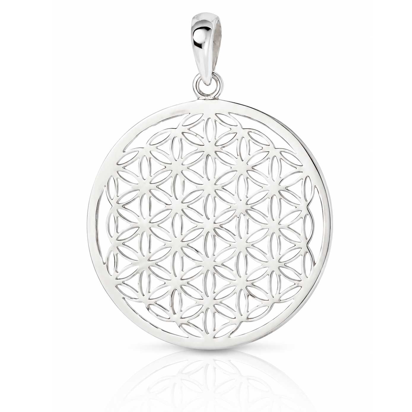 Anhänger groß „Blume des Lebens“, Silber