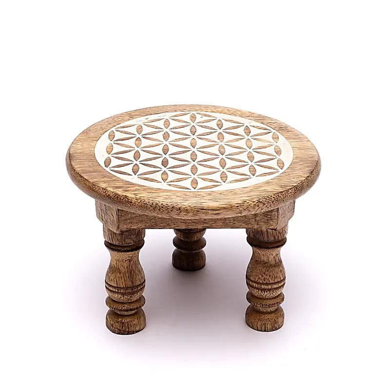 Altartischchen „Blume des Lebens“ – weißer Druck