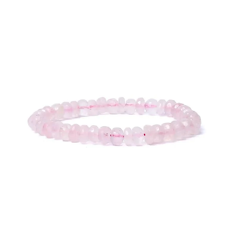 Armband Rosenquarz facettiert