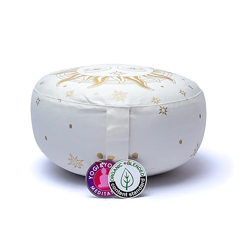 Meditationskissen mit Sonnenmotiv