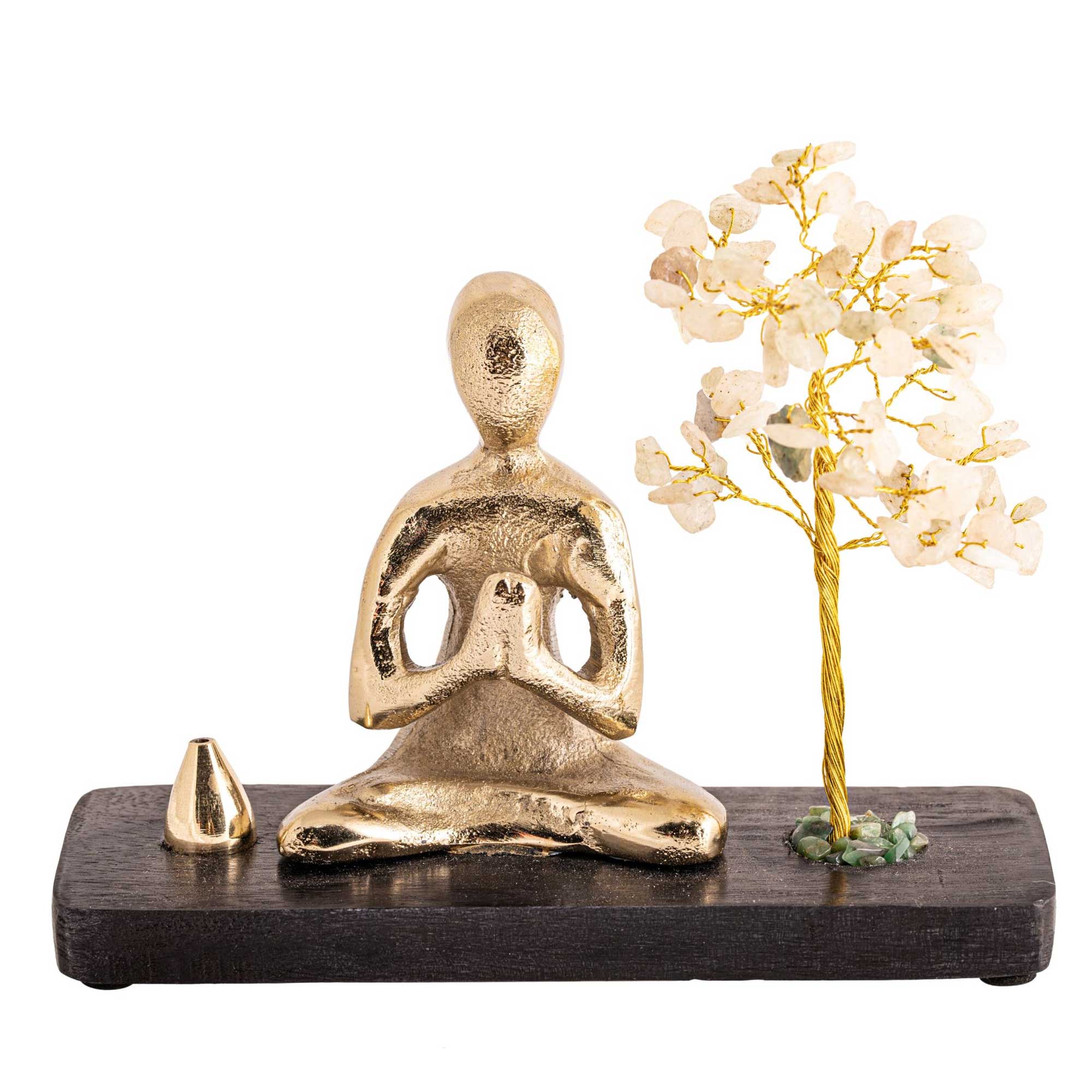 Meditationsaltar „Buddha Gold“ mit Aventurinbaum