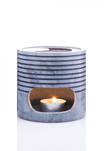 Duftstövchen "Nero" mit Edelstahlsieb