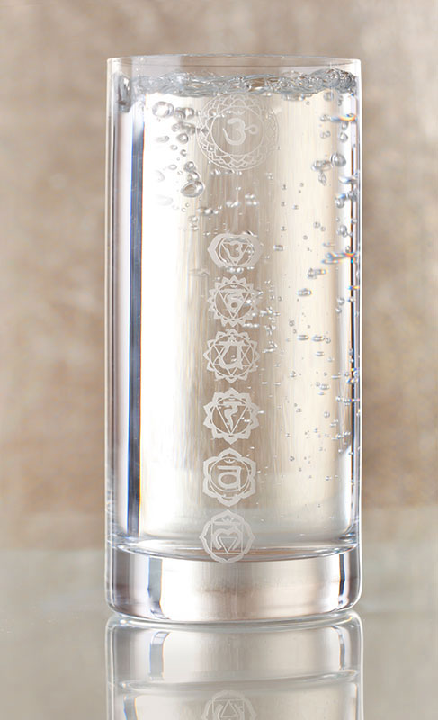 Chakra-Energie-Wasserglass
