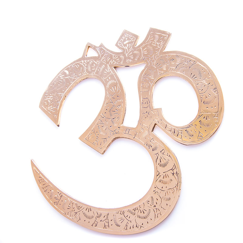 OM-Wandsymbol aus Messing (Mittel) – Der Urklang im Raum