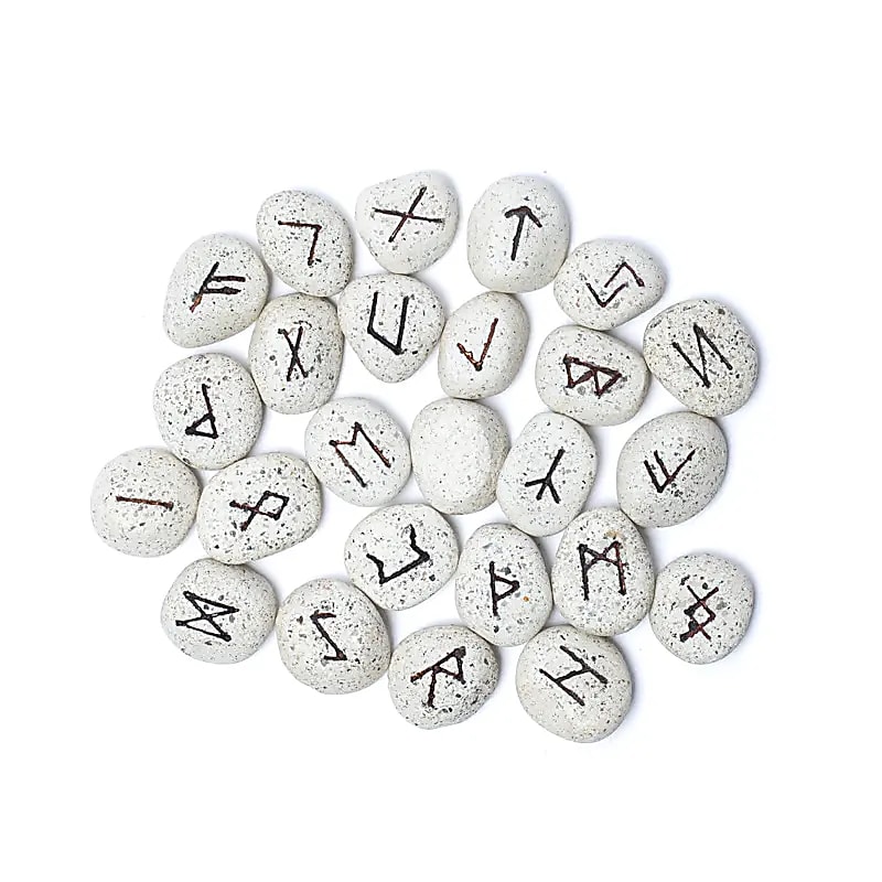 Runen Orakel-Steine aus Keramik – Die heilige Weisheit des Nordens