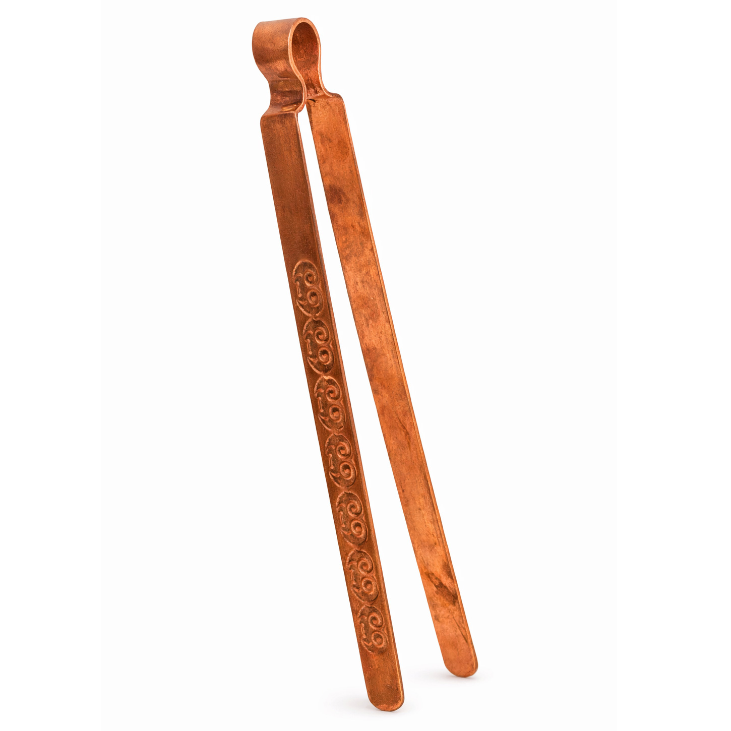 Kupferzange mit Gravur für Räucherkohle