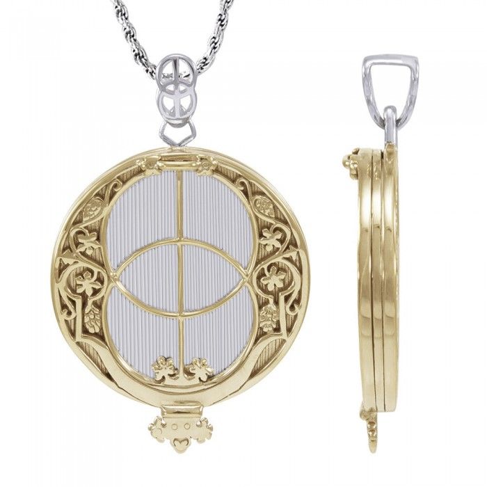 Das verborgene Geheimnis von Chalice Well - Anhänger 14 Kt vergoldet