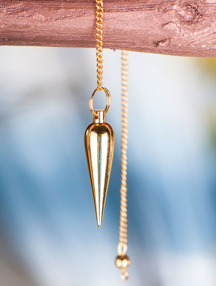 Zapfenpendel, Messing vergoldet