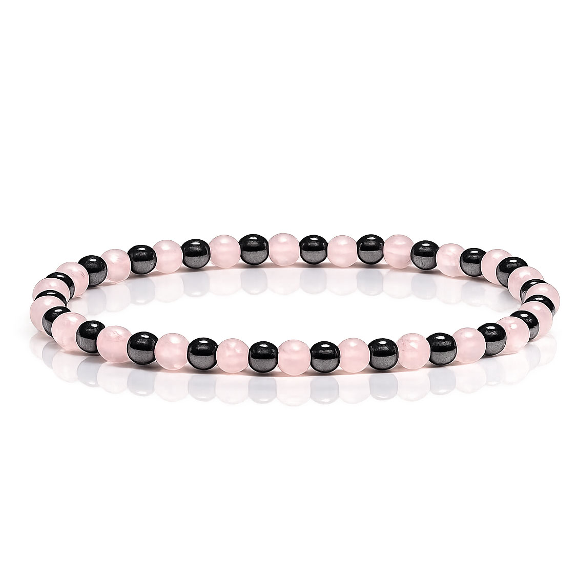 Rosenquarz Hämatit Armband