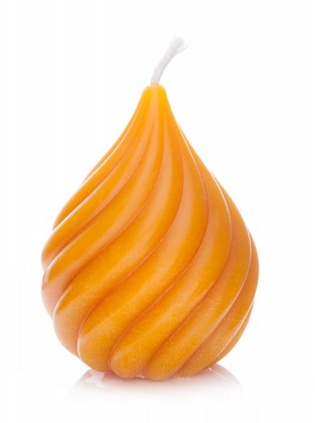 Bienenwachskerze "Zwiebel"- Natur