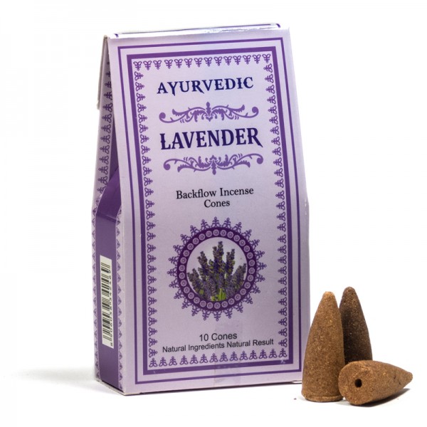 Ayurvedische Rückfluss-Räucherkegel "Lavendel"