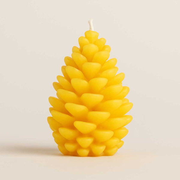Bienenwachskerze Tannenzapfen