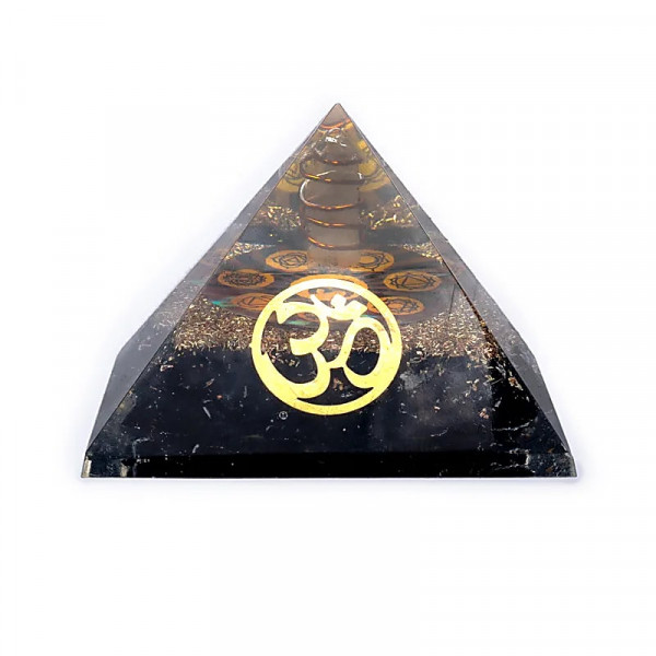 Orgonit Chakra Pyramide schwarzer Turmalin mit OM
