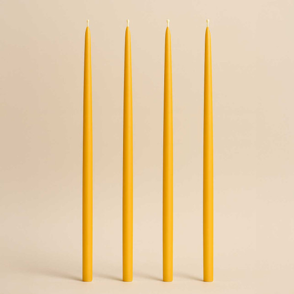 Dinnerkerzen aus reinem Bienenwachs, 34 cm