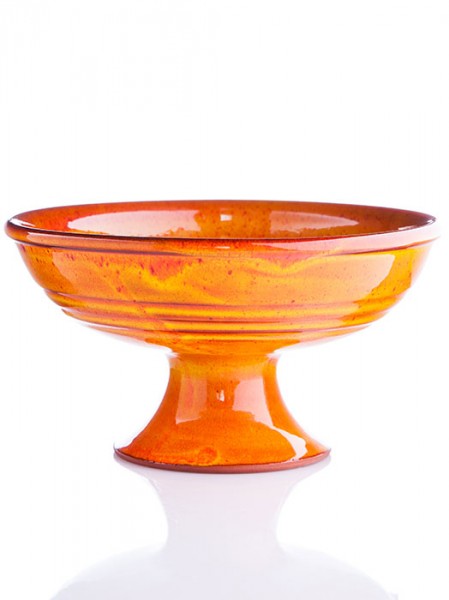 Orange Räucherschale aus Keramik
