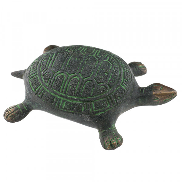 Schildkröte, Messing antik 10,5 cm