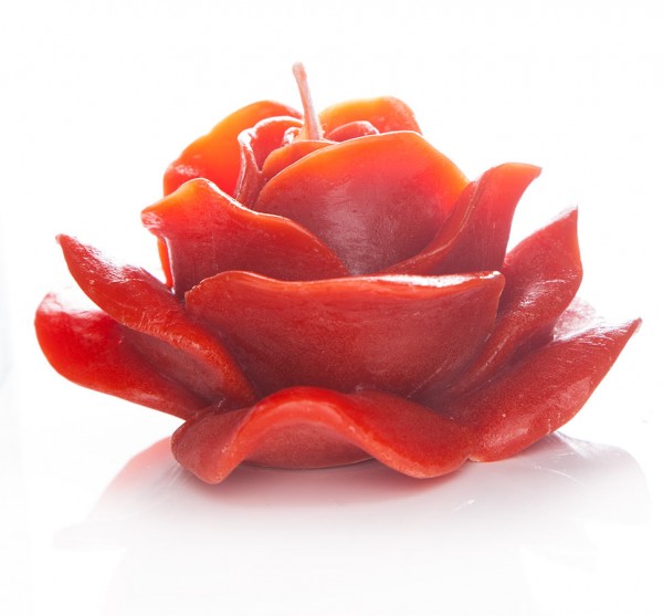 Bienenwachskerze "Rose" Rot