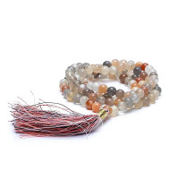 Mala Mondstein AA Qualität 108 Perlen Mala Mondstein AA Qualität 108 Perlen