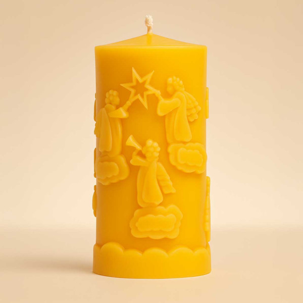 Bienenwachskerze "Himmlische Engelschar"