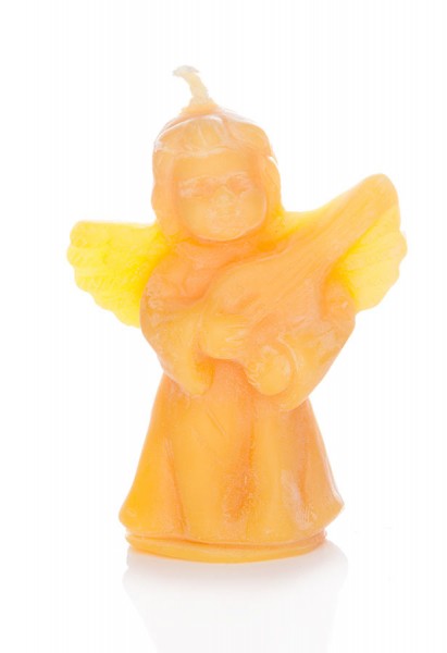 Bienenwachskerze "Engel mit Harfe"