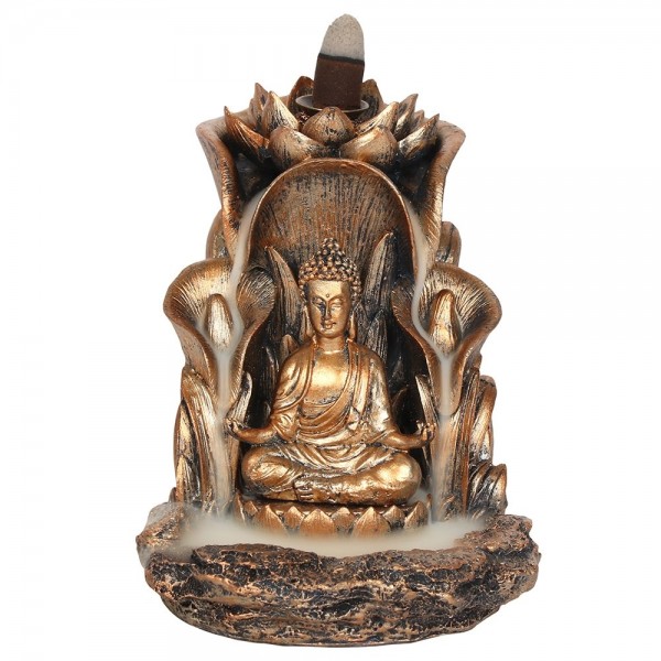 Bronze Buddha Backflow Räuchergefäß