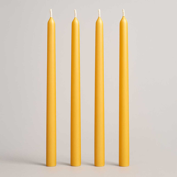 Dinnerkerzen aus reinem Bienenwachs, 24 cm