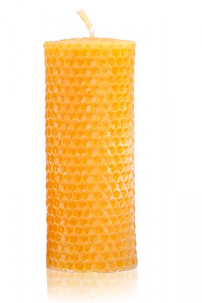 Bienenwachskerze Wabenmuster