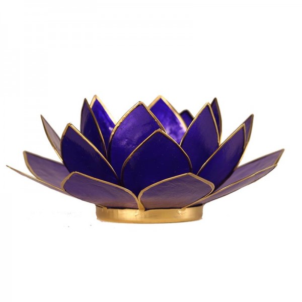 Lotus Licht Indigo 6 Chakra Goldrand