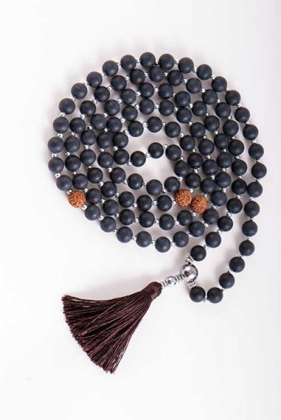 Obsidian Mala der Erkenntnis