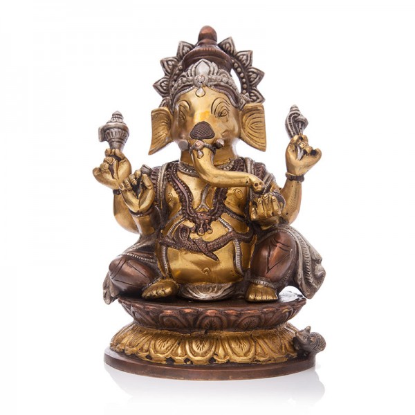 Ganesha Messing zweifarbig