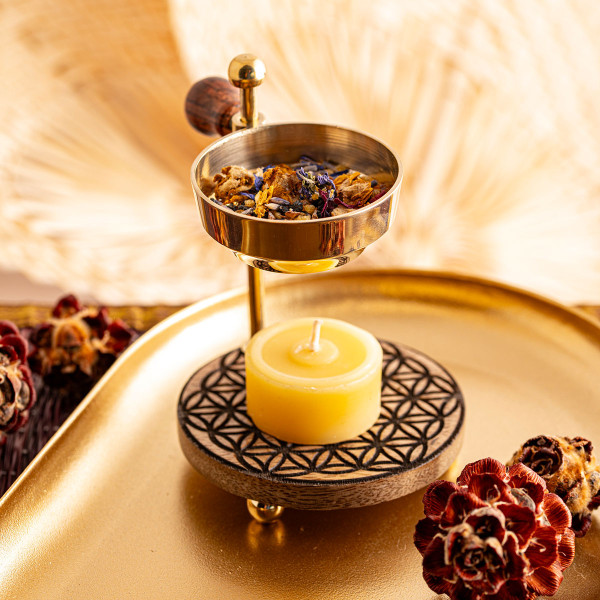 Höhenverstellbares Räucherstöfchen Blume des Lebens