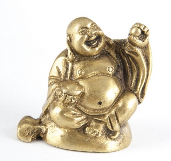 Happy Buddha aus Messing